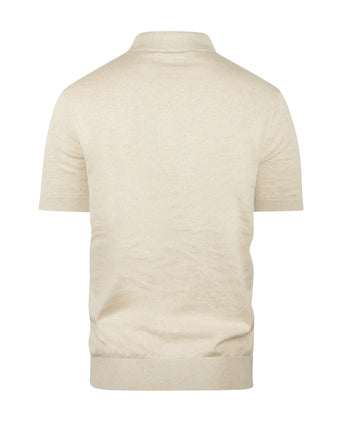 Barbour Muston Linen Blend Polo | Beige