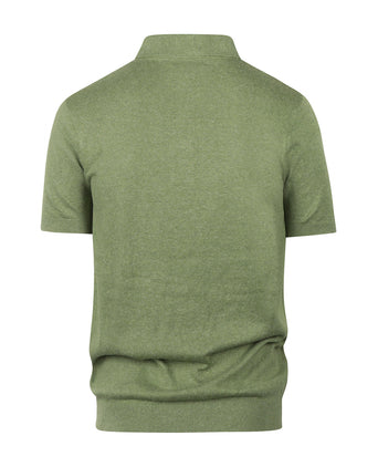 Barbour Muston linnen Blend Polo | Groen
