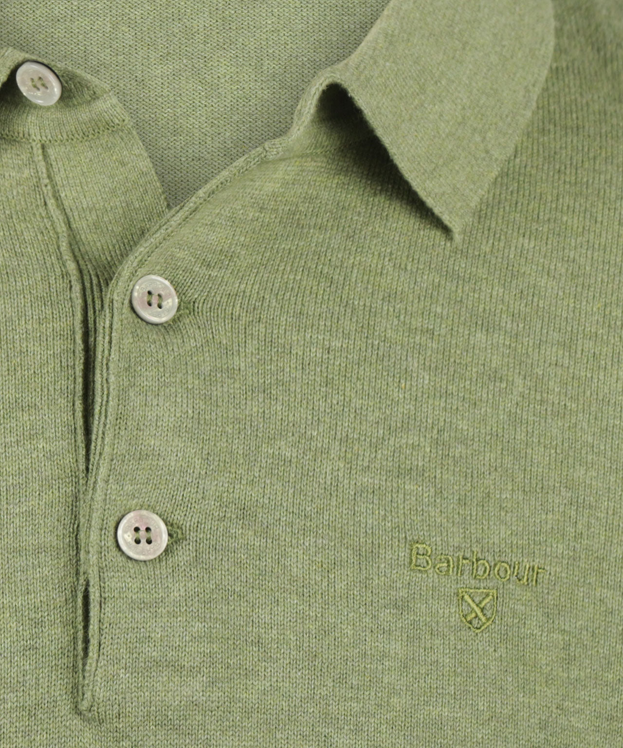 Pima Cotton Knitted Polo | Laurel Green