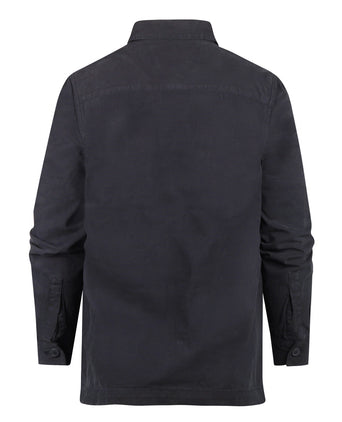 Barbour Regular Washed Overshirt | Navy Blue