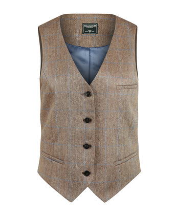 Wellington Silk Gilet Women | Brown