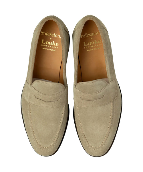 Loake Imperial Penny Loafer Suede | Beige