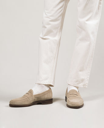 Loake Imperial Penny Loafer Suede | Beige