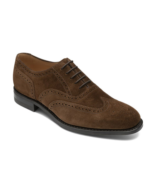 Loake 302 Full Brogue Suede | Brown