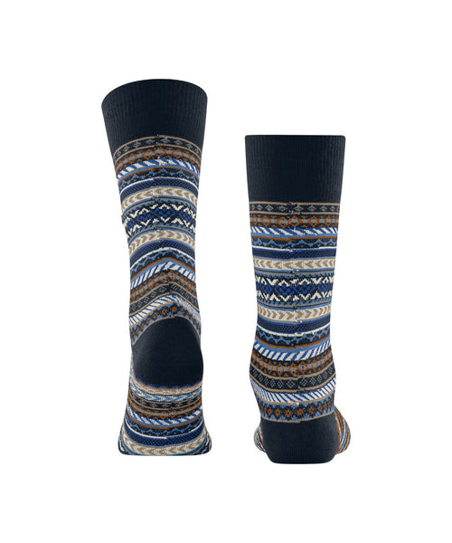Burlington Fair Isle Sock | Blue