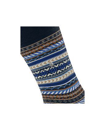 Burlington Fair Isle Sok | Blauw