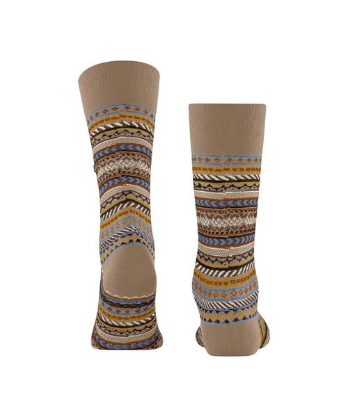Burlington Fair Isle Sok | Bruin