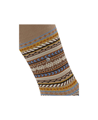 Burlington Fair Isle Sock | Brown