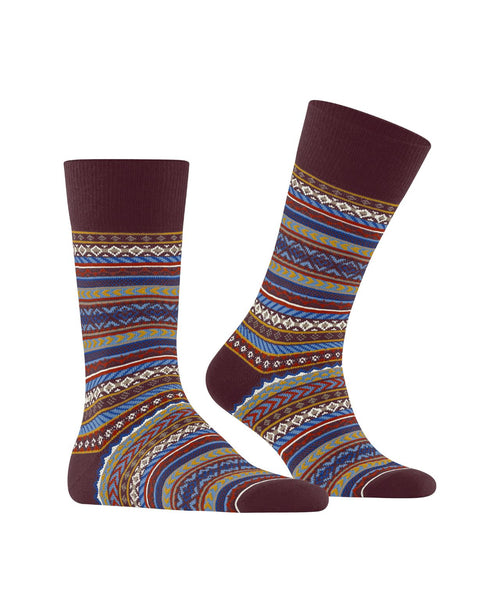Burlington Fair Isle Sock | Red