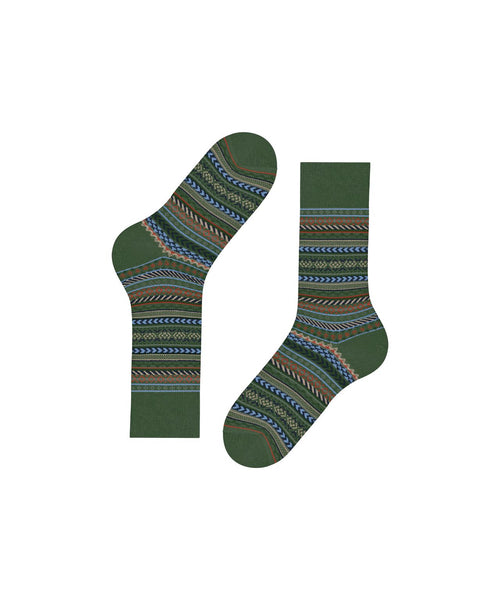 Burlington Fair Isle Sock | Green
