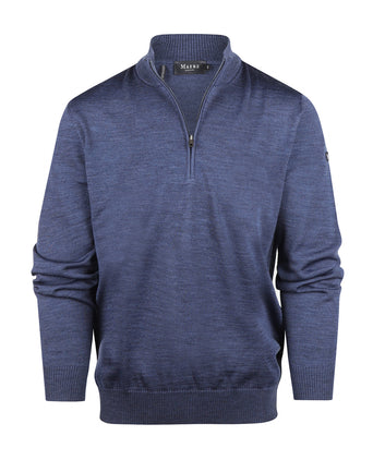 Maerz Half Zip Pullover | Blue