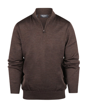 Maerz Half Zip Pullover | Brown