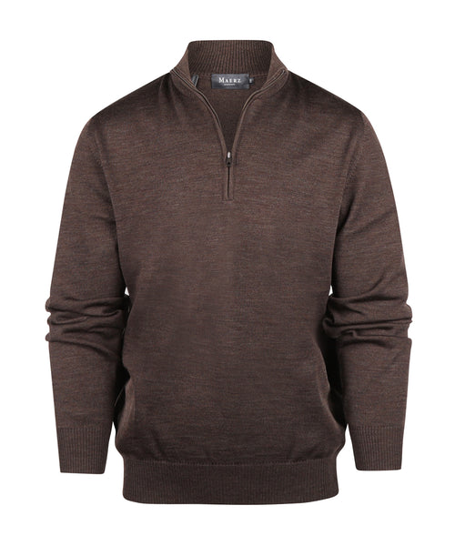 Maerz Half Zip Pullover | Brown