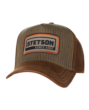Stetson Trucker Cap Cotton Linen Stripe | Brown