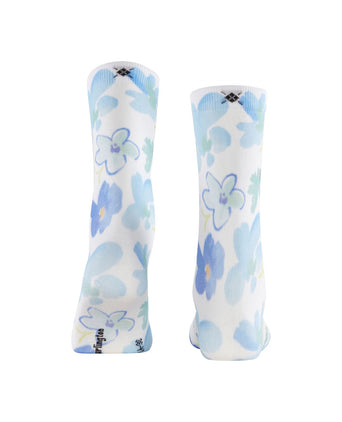 Burlington Sock Garden Bloom | White