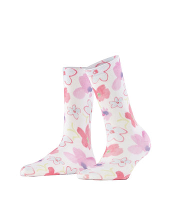 Burlington Sock Garden Bloom | White