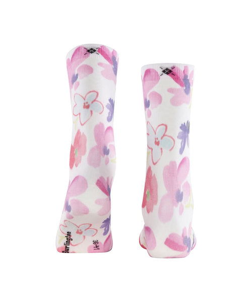 Burlington Sock Garden Bloom | White