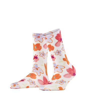 Burlington Sock Garden Bloom | White