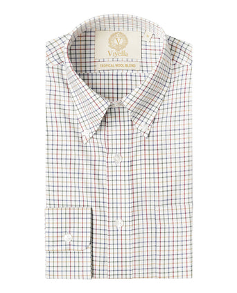 Viyella Shirt Tropical Wool Blend | Bruin
