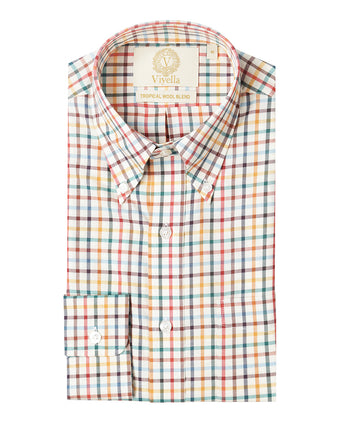 Viyella Shirt Tropical Wool Blend | Bruin