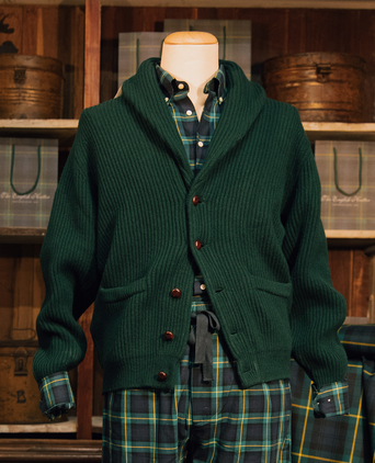 Sjaalkraag Vest 90 Years Edition | 90 Y Green