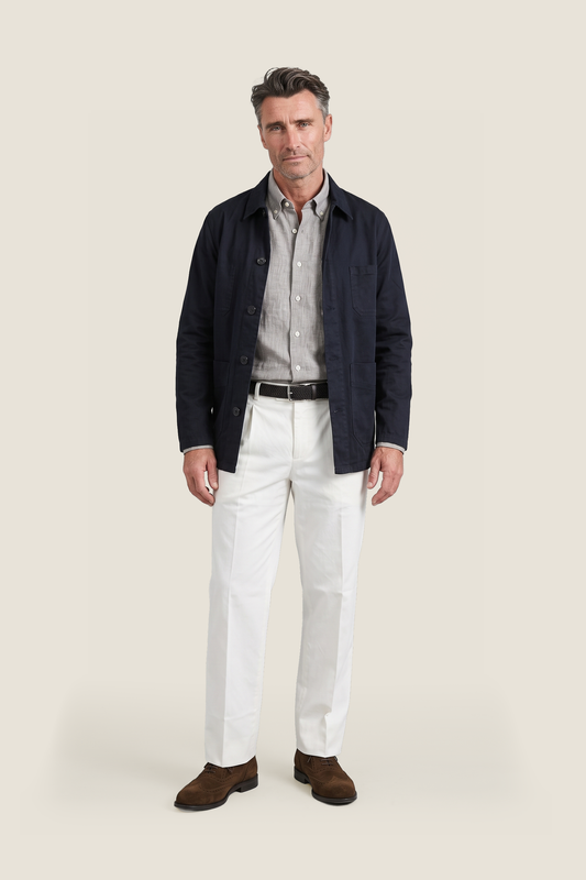 Saint James Sirocco Overshirt | Marineblau