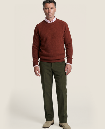 Pullover Lambswool round neck | Red