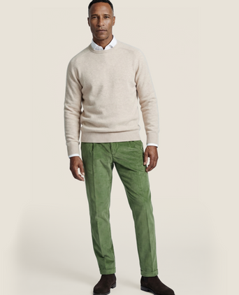 Pullover Lambswool round neck | Brown