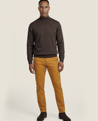 Turtle sweater Merino wool | Dark Brown