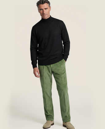 Turtle trui Merino wol | Zwart