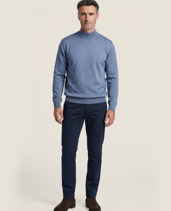 Turtle sweater Merino wool | Blue Mix