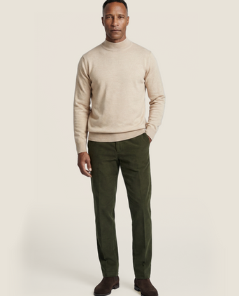 Turtle trui Merino wol | Beige