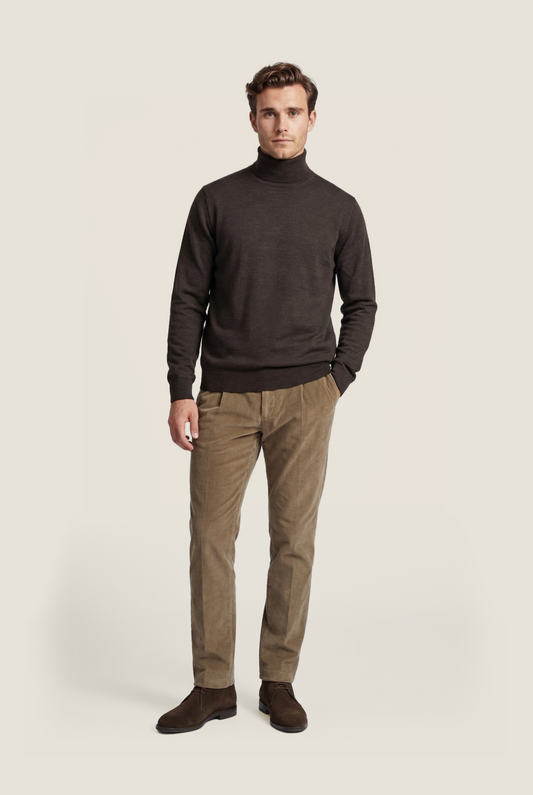 Turtleneck Merino wool | Dark Brown
