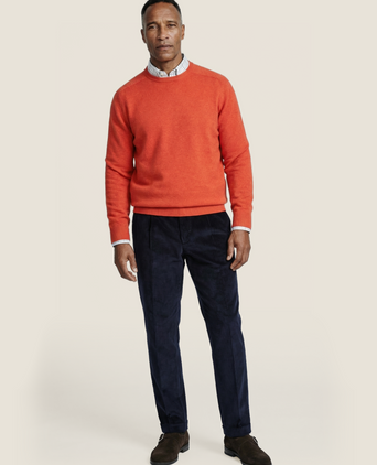 Pullover Lambswool round neck | Red