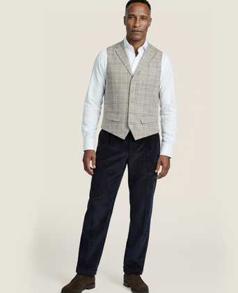 Wellington Gilet 100% Silk | Brown