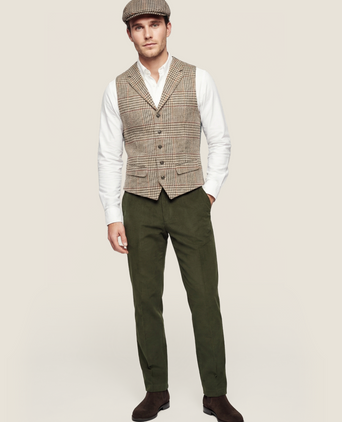 Harris Tweed Gilet | Brown