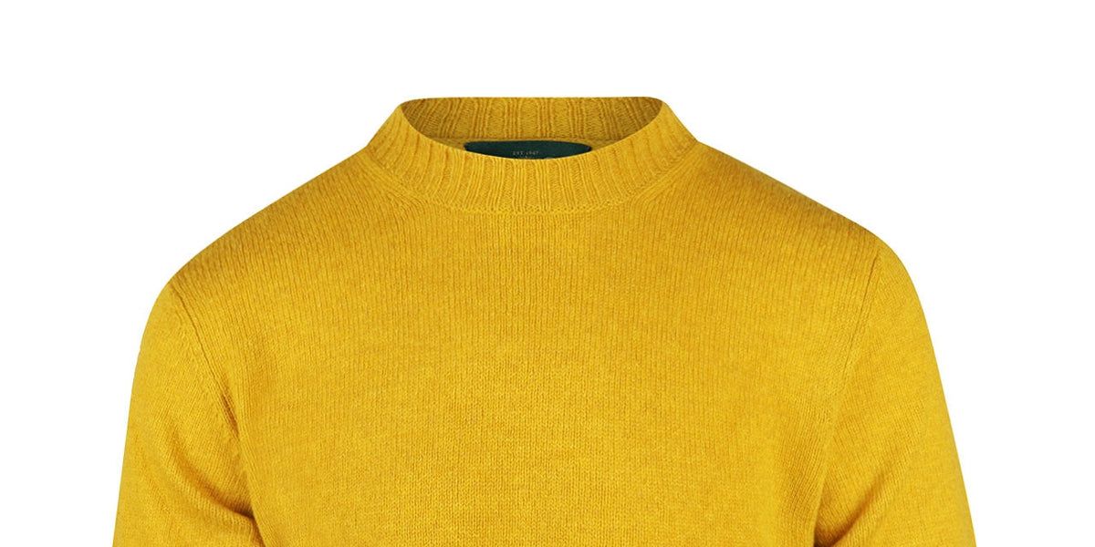 Kinnadie Shetland Pullover | Old Gold