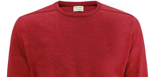 Lamswollen O-Hals Pullover Dutch Fit | Poppy Melange
