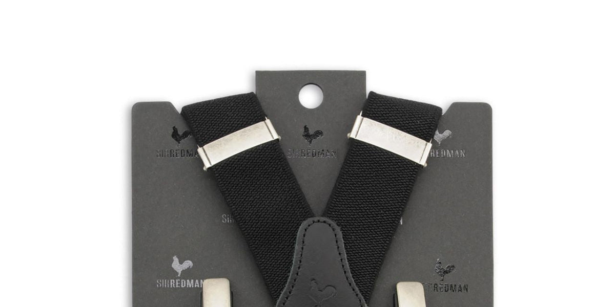 Luxe Bretels Clip/Leer | Zwart