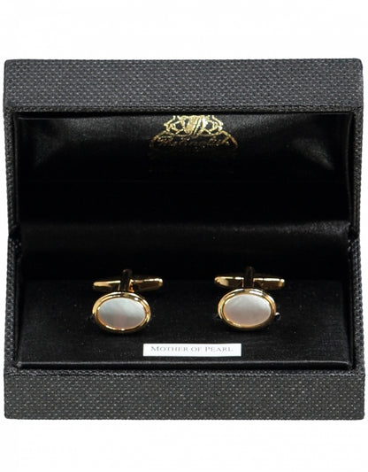 Manchetknopen | Oval Goudkleur