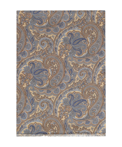 Zijden Sjaal | Zand Paisley Print