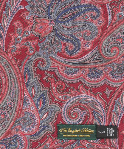 Zijden Sjaal | Framboos Paisley Print