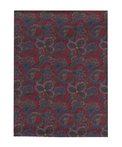 Zijden Sjaal | Bordeaux Paisley