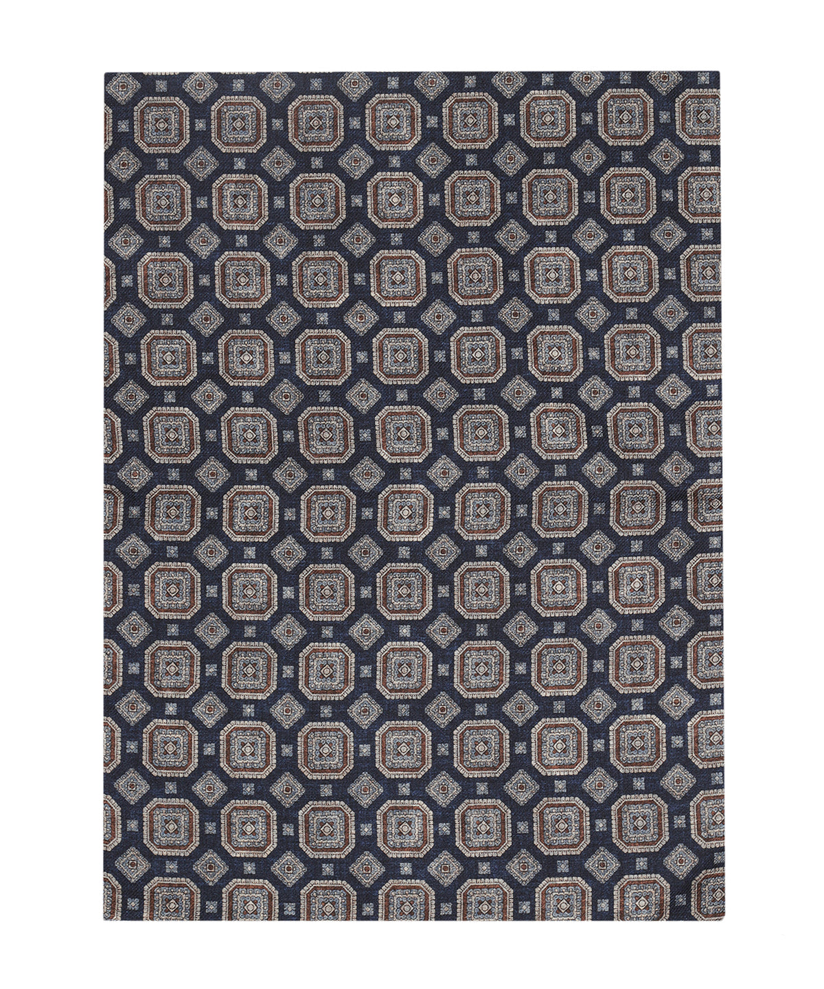 100% Wollen Sjaal | Navy Design