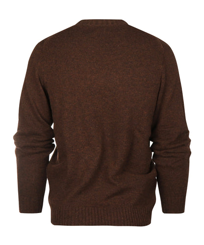 Ronde Hals Shetland Wol | Coffee
