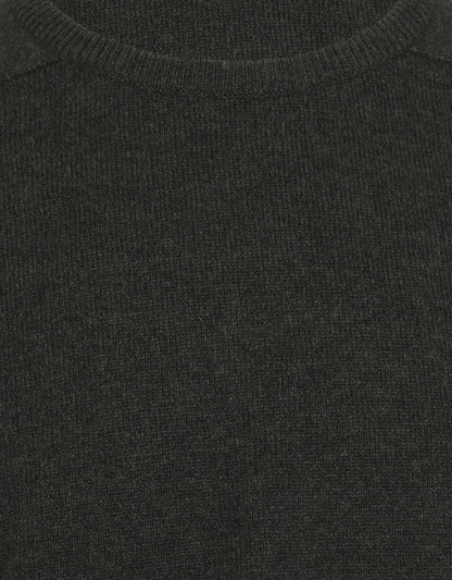 William Lockie Round Neck Lambswool Pullover | Seaweed
