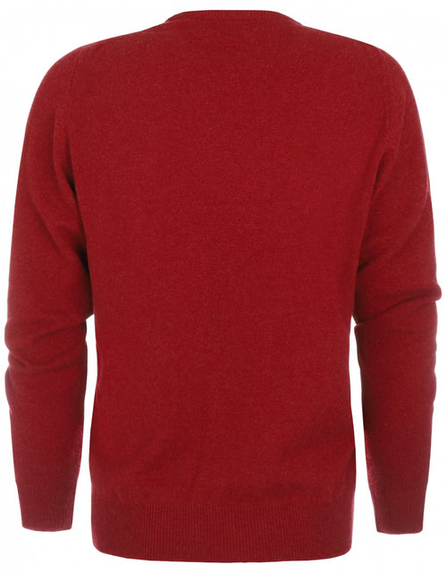 William Lockie Round Neck Lambswool Pullover | Poppy Melange
