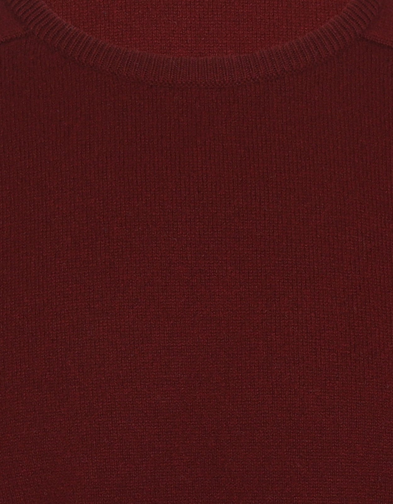 William Lockie Round Neck Lambswool Pullover | Bordeaux