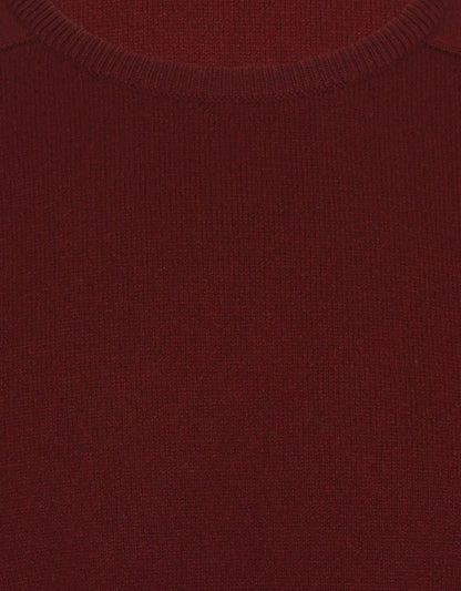 William Lockie Round Neck Lambswool Pullover | Bordeaux