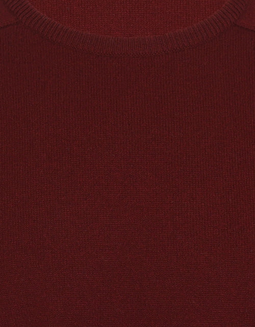 William Lockie Ronde Hals Lamswol Pullover | Bordeaux